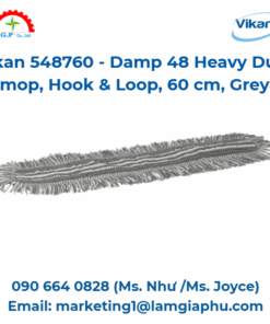 Cây lau ẩm Damp 48 Heavy Duty Vikan 548760, móc và vòng, 60 cm, xám