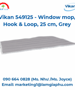 Cây lau cửa sổ Vikan 549125, móc & vòng, 25 cm, xám