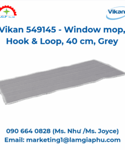 Cây lau cửa sổ Vikan 549145, móc & vòng, 40 cm, xám