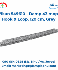 Cây lau nhà ẩm 43 Vikan 549610, móc & vòng, 120 cm, xám