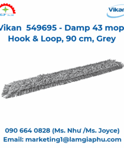 Cây lau nhà ẩm 43 Vikan 549695, móc & vòng, 90 cm, xám