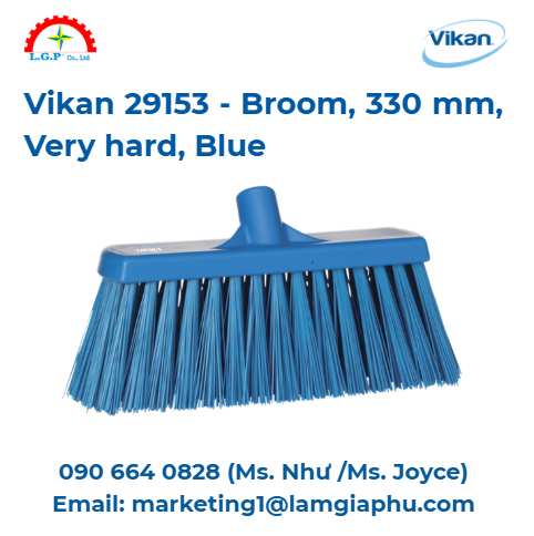 Chổi Vikan 29153, 330 mm, Rất cứng, xanh