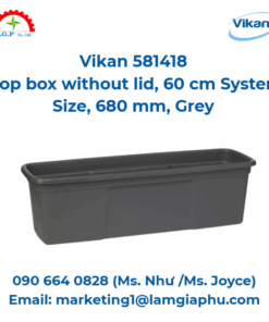 Hộp đựng cây lau không nắp Vikan 581418, 60 cm, dài 680 mm, xám