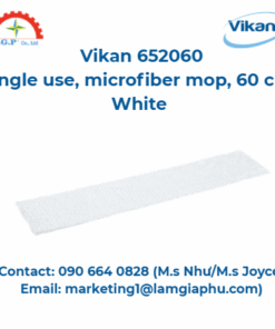 Cây lau nhà dùng một lần Vikan 652060, sợi nhỏ, 60 cm, màu trắng