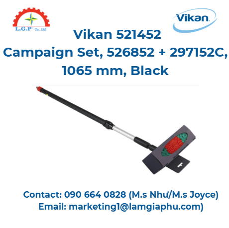 Bộ Chiến dịch Vikan 521452, 526852 + 297152C, 1065 mm, Đen
