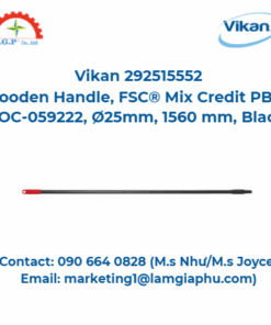 Tay cầm bằng gỗ Vikan 292515552, 1560 mm, Màu đen