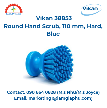 Khăn lau tay tròn Vikan 38853, 110 mm, cứng, màu xanh