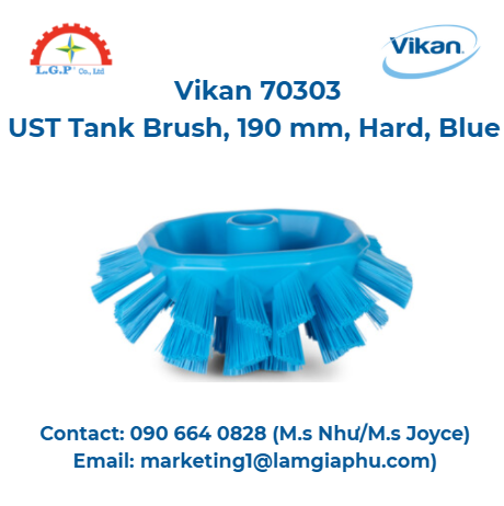 Chổi bể chứa UST Vikan 70303, 190 mm, cứng, màu xanh