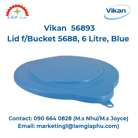 Nắp xô 5688 Vikan 56893, 6 lít, màu xanh