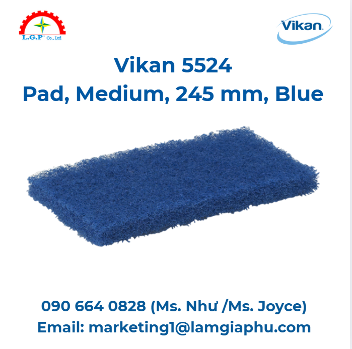 Tấm lót Vikan 5524, 245 mm, trung bình, xanh