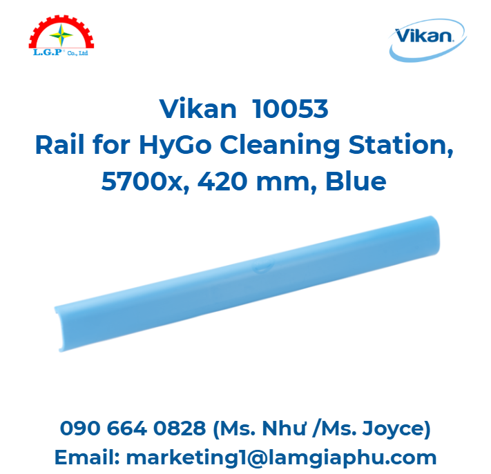 Thanh ray Vikan 10053 cho Trạm vệ sinh HyGo, 5700x, 420 mm, xanh