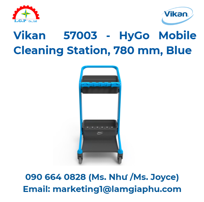 Trạm vệ sinh di động HyGo Vikan 57003, 780 mm, xanh