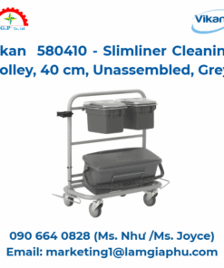 Xe đẩy vệ sinh Slimliner Vikan 580410, 40 cm, chưa lắp ráp, xám