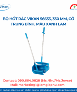 Bộ hốt rác Vikan 56653, 350 mm, cỡ trung bình, màu xanh lam
