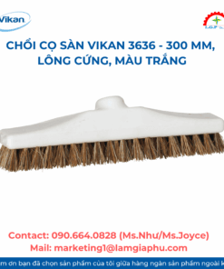 Chổi cọ sàn Vikan 3636 - 300 mm, lông cứng, màu trắng